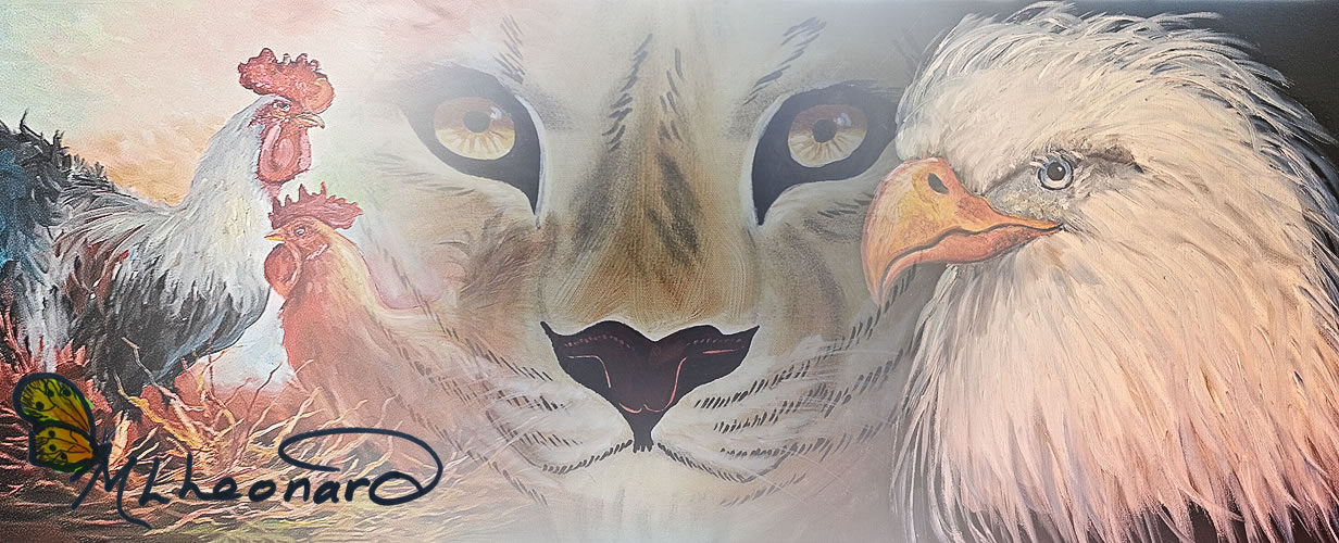 Animals oil paintings by Peg Leonard